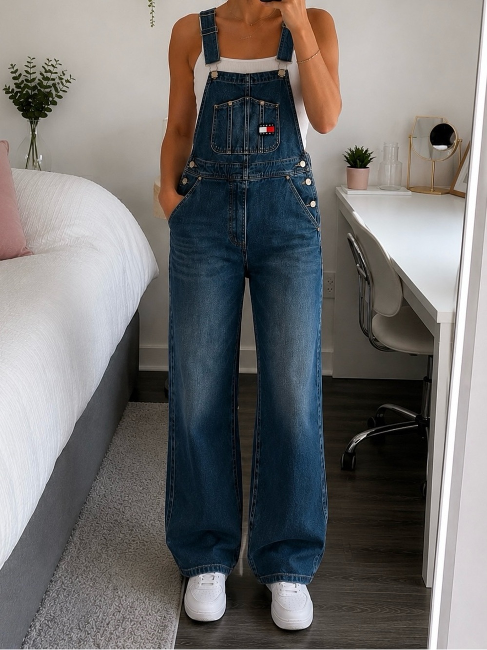 Tommy Hilfiger Blue Denim Overalls with Front Bib